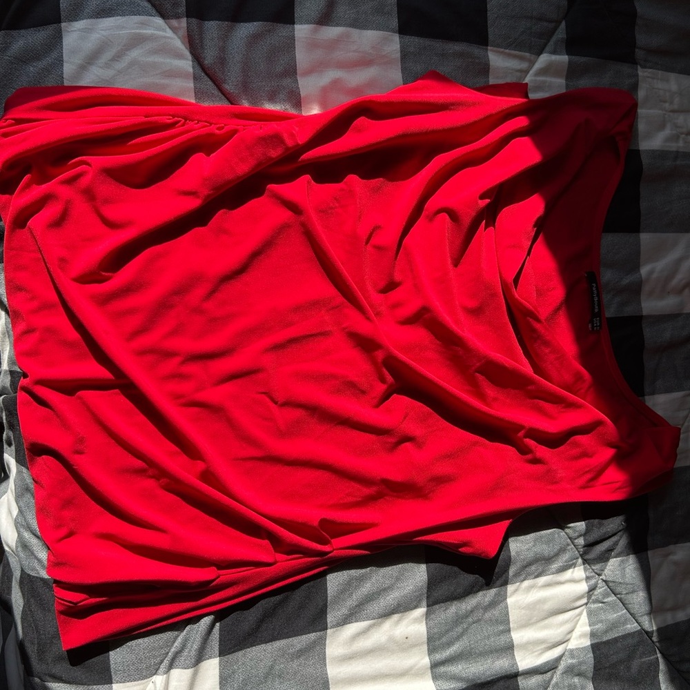 Vibrant Red Sleeveless Top